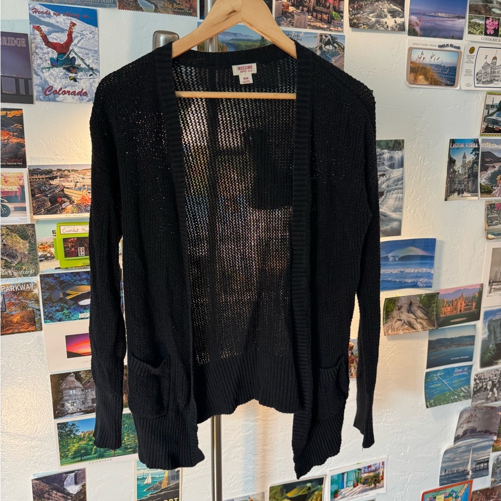 Mossimo Supply Co. Black Open-Front Cardigan